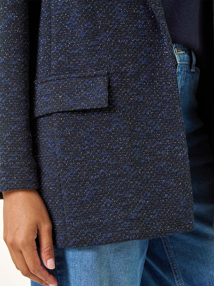 Roman Blue Boucle Jersey Blazer - Image 7 of 7