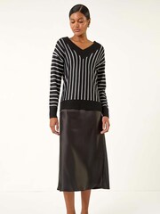 Roman Black Metallic Stripe Knit Jumper - Image 2 of 5