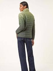 Roman Green Ombre Funnel Neck Padded Coat - Image 3 of 5