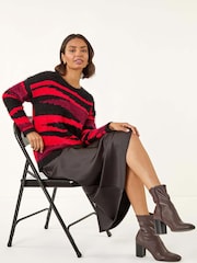 Roman Fluffy Colour Block Knit Jumper - Slika 1 iz 5