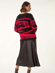Roman Fluffy Colour Block Knit Jumper - Slika 3 iz 5