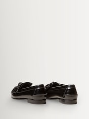 Hereu Studio Black Corbati Slip-On Loafers With Bow Front Detail - Image 2 of 4