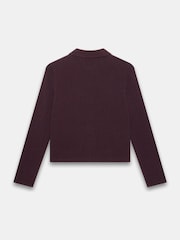 Mint Velvet Red Cotton Blend Collar Cardigan - Image 8 of 8