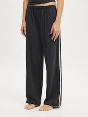 Cotton On Black Departure Lounge Wide Leg Joggers - Image 4 of 5