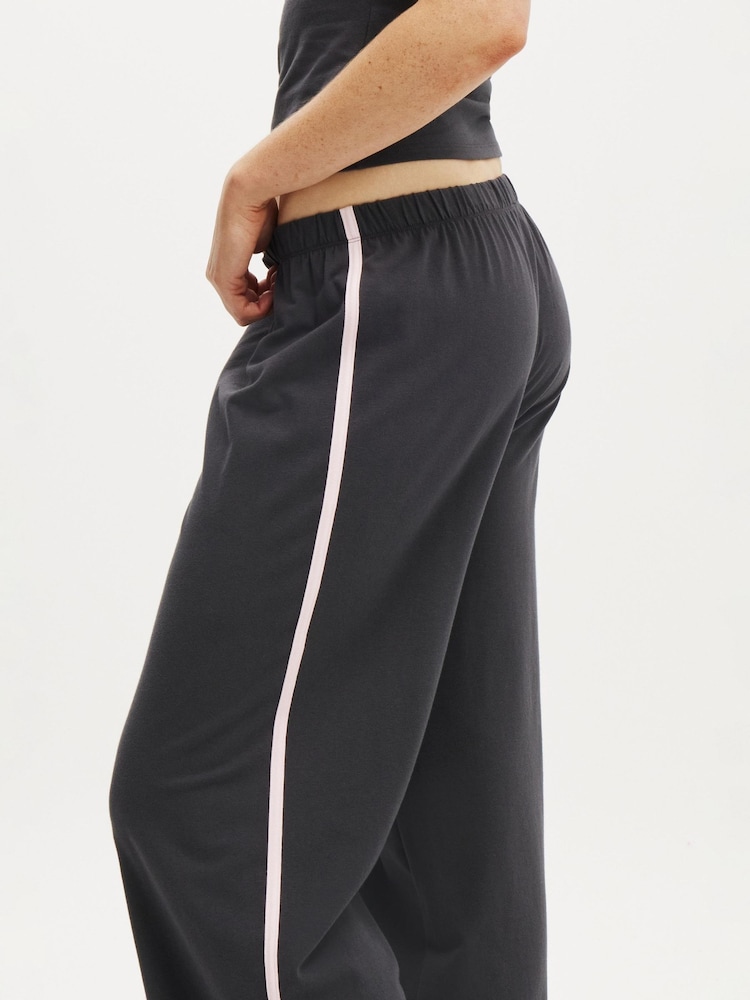 Cotton On Black Departure Lounge Wide Leg Joggers - Image 5 of 5 Cotton On Black Departure Lounge Wide Leg Joggers - Image 5 of 5