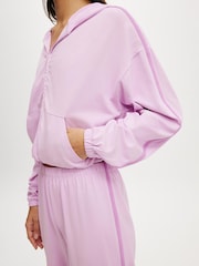 Cotton On Pink Departure Lounge Crop Hoodie - Image 4 of 6