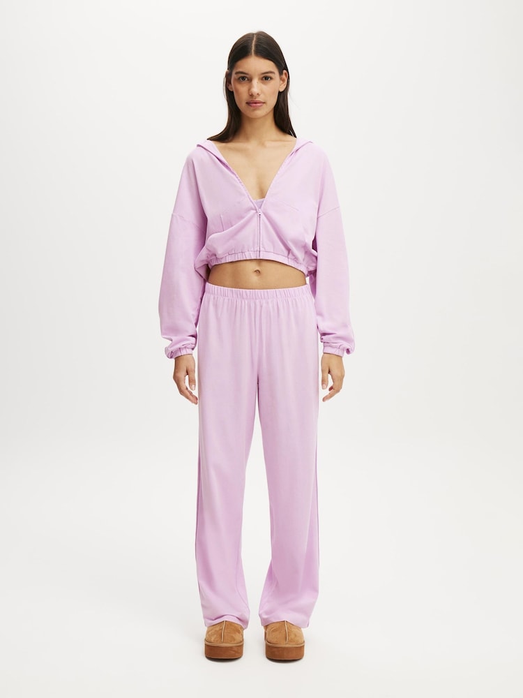Cotton On Pink Departure Lounge Crop Hoodie - Image 6 of 6 Cotton On Pink Departure Lounge Crop Hoodie - Image 6 of 6