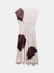 Mint Velvet Red Floral Print Satin Maxi Dress - Image 7 of 8