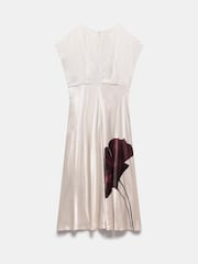 Mint Velvet Red Floral Print Satin Maxi Dress - Image 8 of 8
