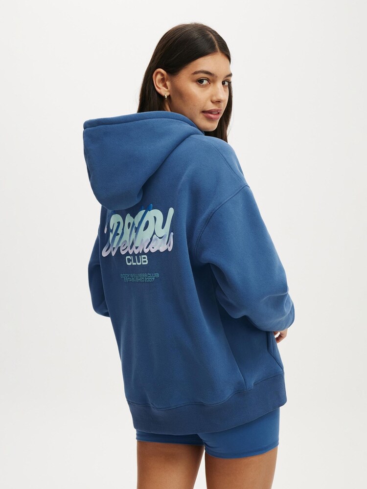 Cotton On Blue Plush Premium Graphic Hoodie - Image 2 of 4 Cotton On Blue Plush Premium Graphic Hoodie - Image 2 of 4