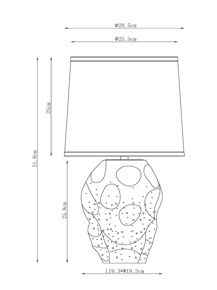 Grey Rialto Cordless Table Lamp - Image 2 of 2