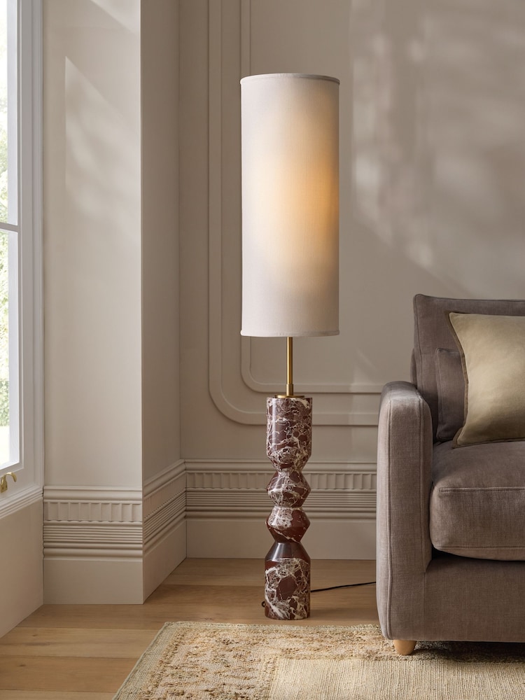 Red N. Premium Marble Highclere Floor Lamp - Image 1 of 7 Red N. Premium Marble Highclere Floor Lamp - Image 1 of 7