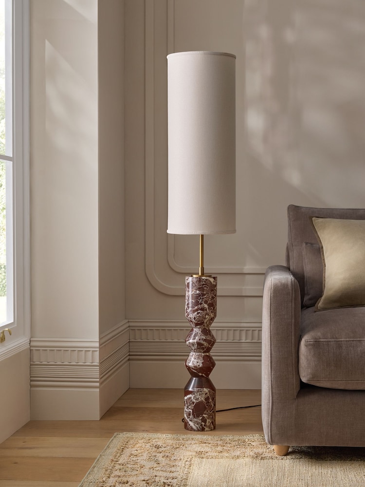 Red N. Premium Marble Highclere Floor Lamp - Image 2 of 7 Red N. Premium Marble Highclere Floor Lamp - Image 2 of 7