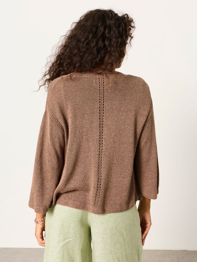 FatFace Bree Brown Knitted Cardigan - Image 2 of 6