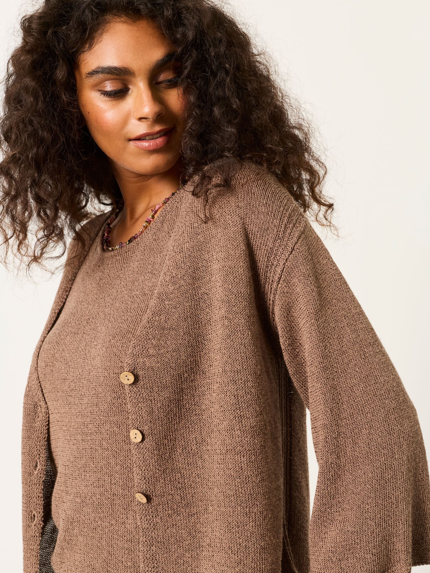 Buy FatFace Bree Brown Knitted Cardigan from Next USA