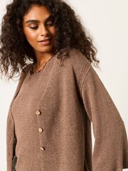 FatFace Bree Brown Knitted Cardigan - Image 3 of 6