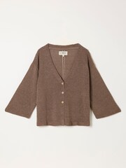 FatFace Bree Brown Knitted Cardigan - Image 6 of 6