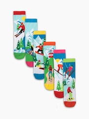 United Odd Socks Blue Wildride Boys Socks 6 pack - Image 2 of 4