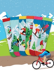 United Odd Socks Blue Wildride Boys Socks 6 pack - Image 3 of 4