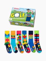 United Odd Socks Green Crazy Golf Mens Socks 6 Packs - Image 1 of 3