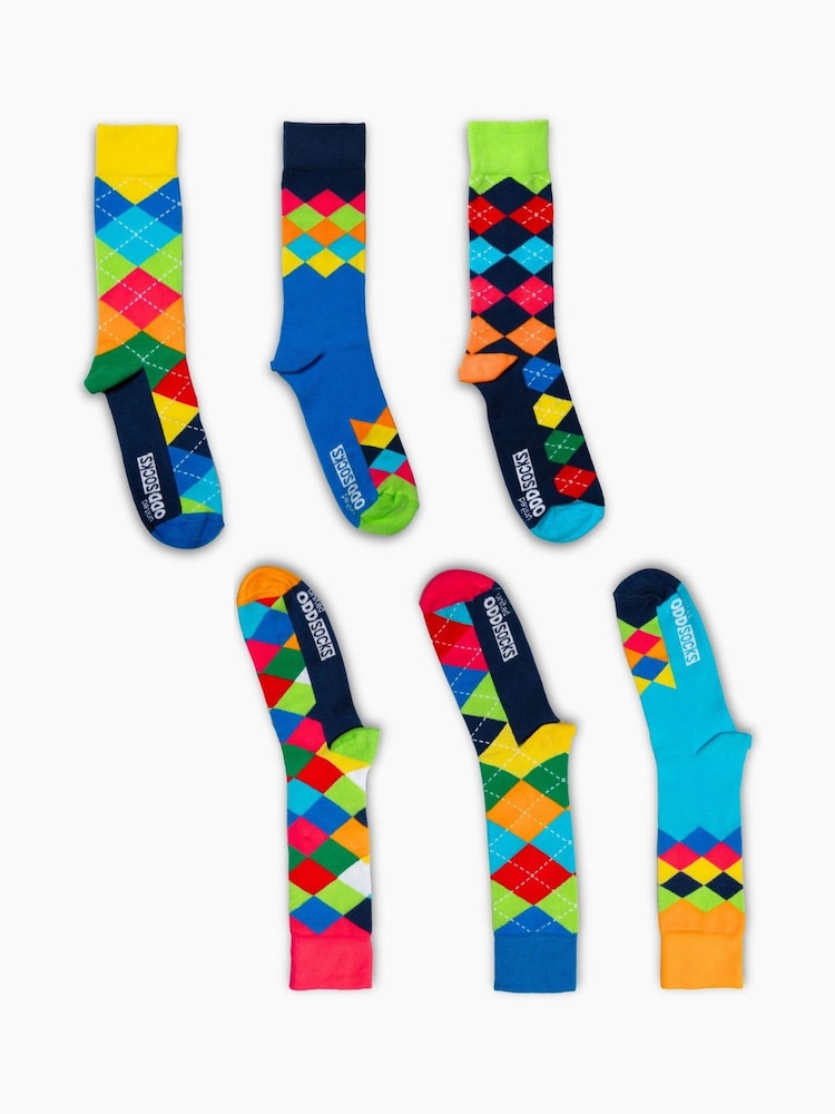 United Odd Socks Green Crazy Golf Mens Socks 6 Packs - Image 2 of 3 United Odd Socks Green Crazy Golf Mens Socks 6 Packs - Image 2 of 3
