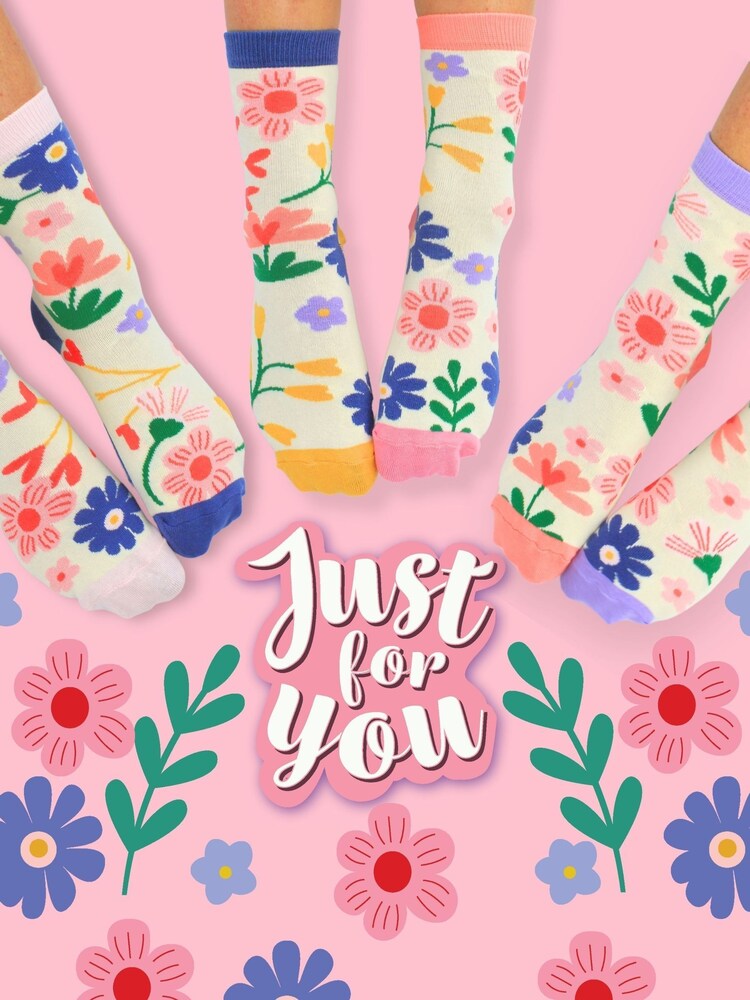 United Odd Socks Blue For You Ladies Socks 6 pack - Image 5 of 5