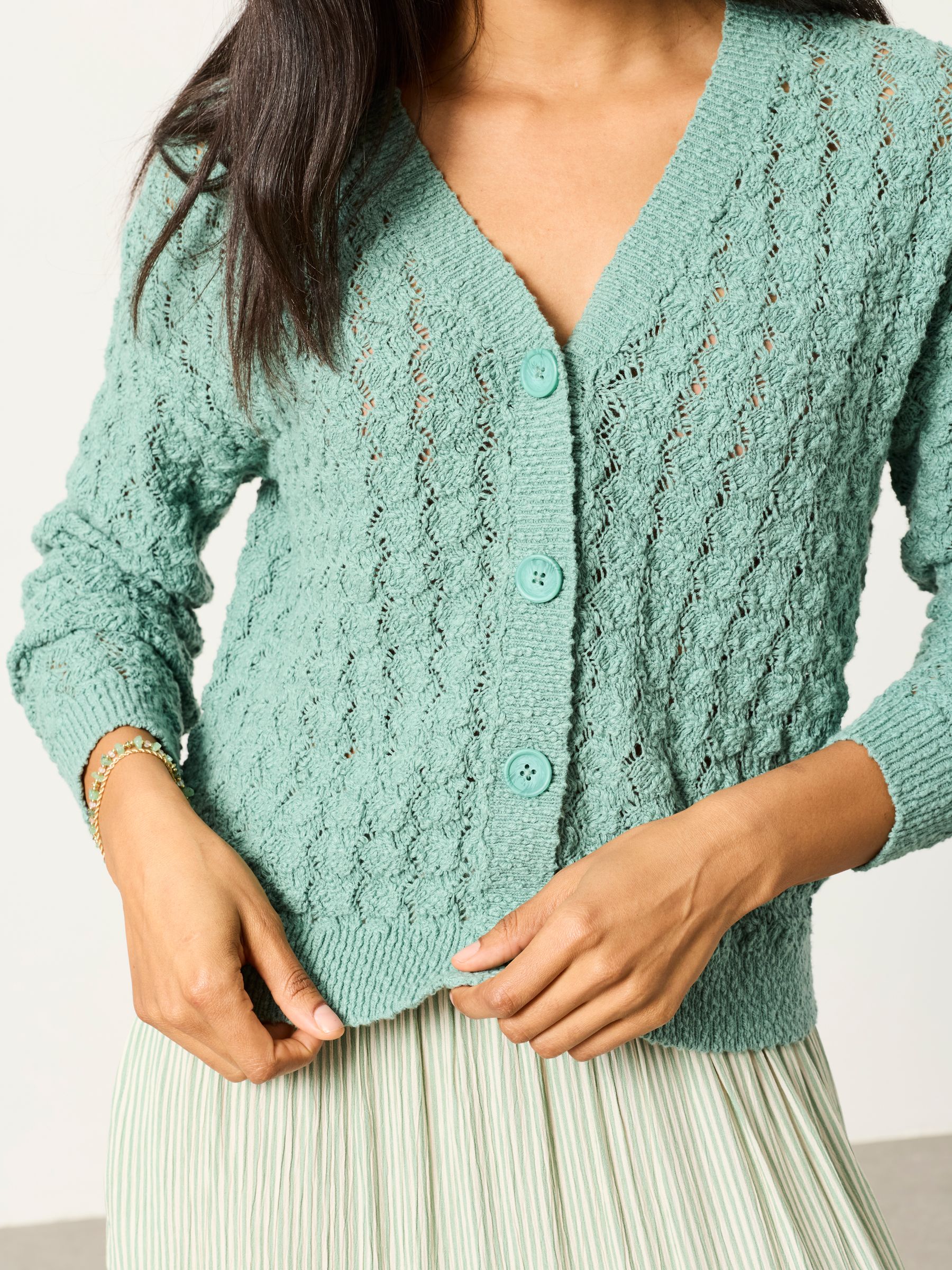 Buy FatFace Winnie Green Knitted Cardigan from the Next UK online shop