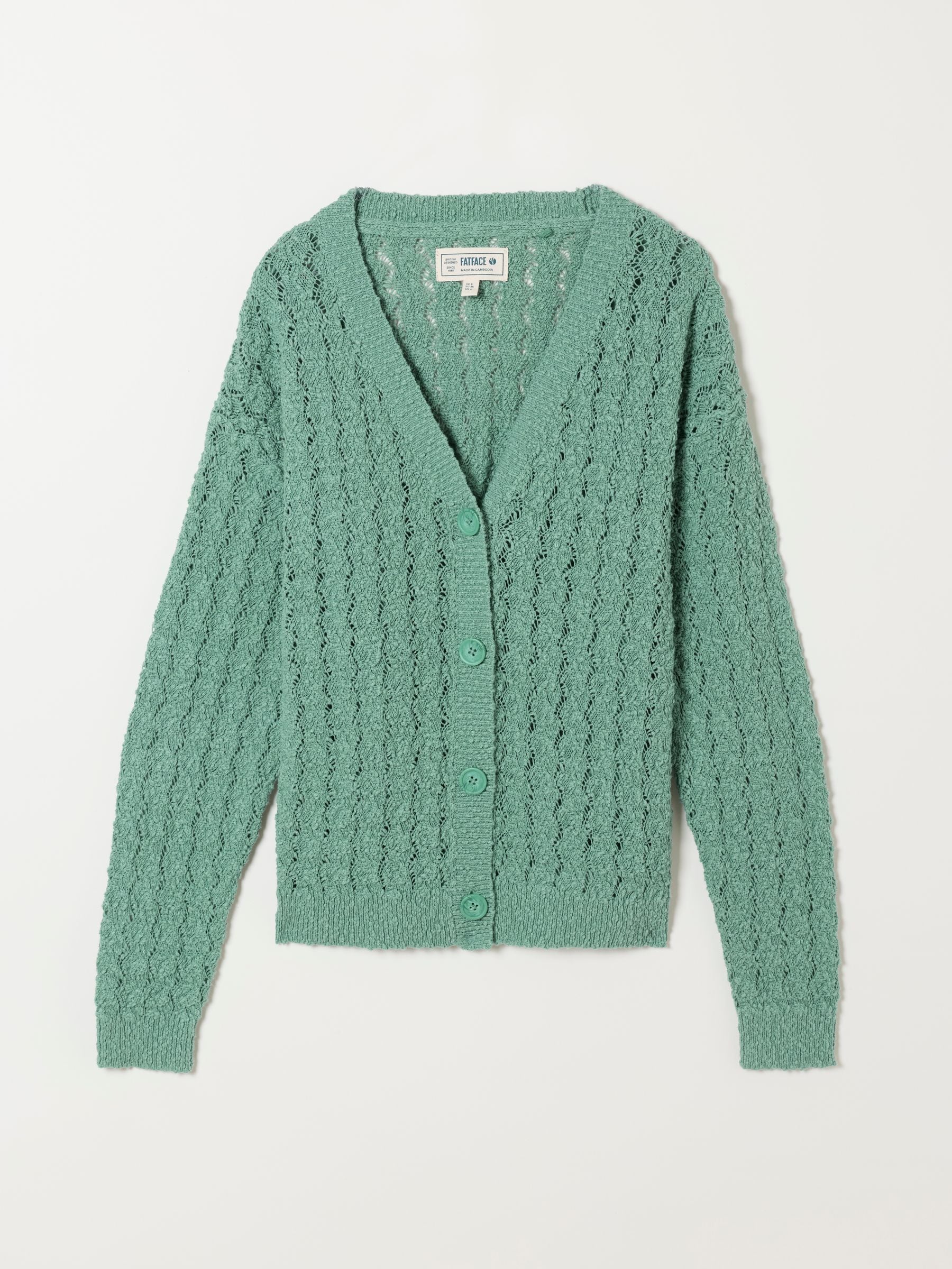 Buy FatFace Winnie Green Knitted Cardigan from the Next UK online shop