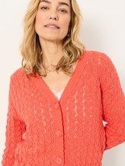 FatFace Winnie Red Knitted Cardigan - Image 2 of 5