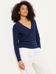 FatFace Lucee Navy Knitted Cardigan - Image 3 of 5