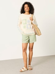 FatFace Ivory Sun Knitted Jumper - Image 4 of 7