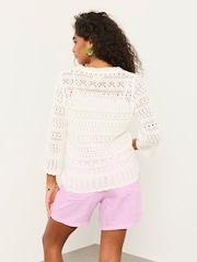 أبيض - كنزة غرز محبوكة من FatFace - Image 2 of 5