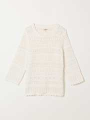 أبيض - كنزة غرز محبوكة من FatFace - Image 5 of 5