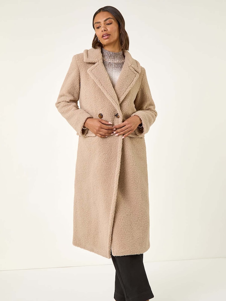 Roman Brown Borg Single Breasted Coat - Image 2 of 5 Roman Brown Borg Single Breasted Coat - Image 2 of 5