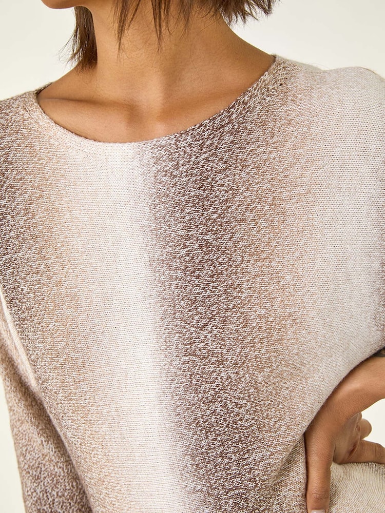 Roman Natural Ombre Stripe Knit Jumper - Image 5 of 5 Roman Natural Ombre Stripe Knit Jumper - Image 5 of 5