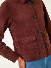Roman Red Suedette Button Jacket - Image 5 of 5