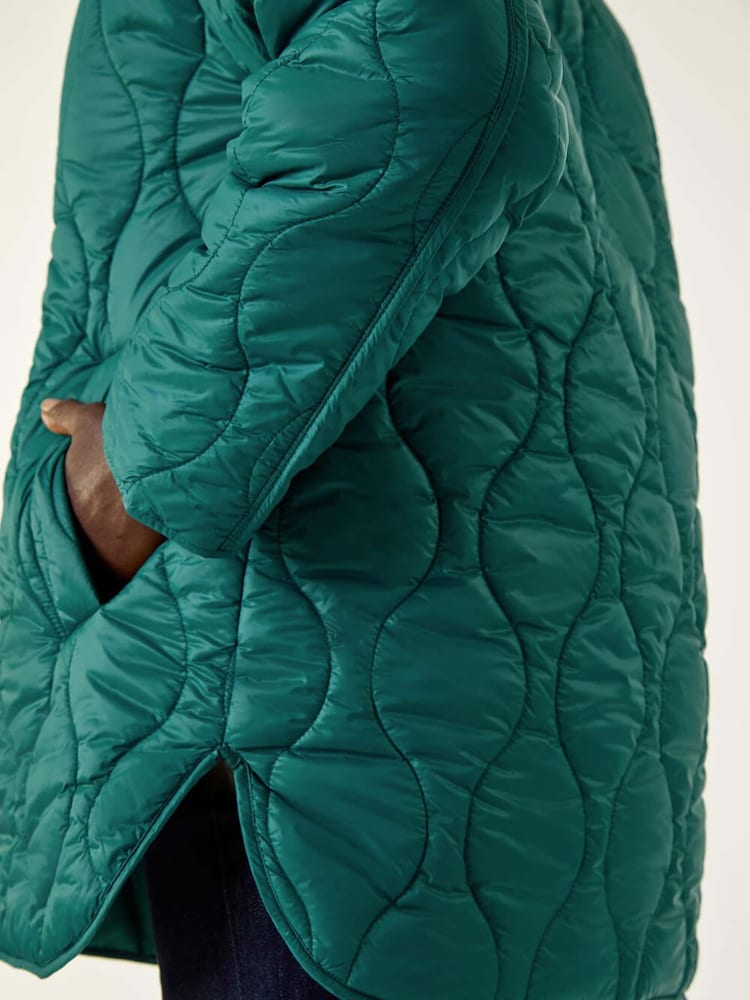 Verde - Roman Quilted Hooded Coat - Imagem 5 de 5