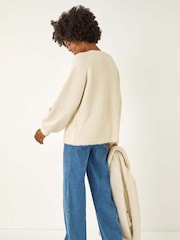 Roman Cream Floral Rainbow Knit Jumper - Image 3 of 5
