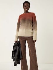 Roman Brown Fluffy Ombre Knit Jumper - Image 2 of 5