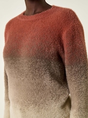 Roman Brown Fluffy Ombre Knit Jumper - Image 5 of 5
