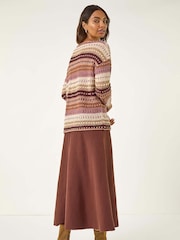 Roman Natural Bobble Knit Stripe Jumper - Image 3 of 5