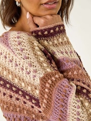 Roman Natural Bobble Knit Stripe Jumper - Image 5 of 5