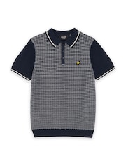 Lyle & Scott Waffle Knitted Polo Shirt - Image 5 of 6