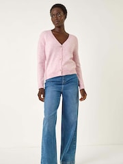 Roman Pink Metallic Trim Knit Cardigan - Image 2 of 5