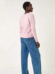 Roman Pink Metallic Trim Knit Cardigan - Image 3 of 5