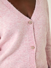 Roman Pink Metallic Trim Knit Cardigan - Image 5 of 5