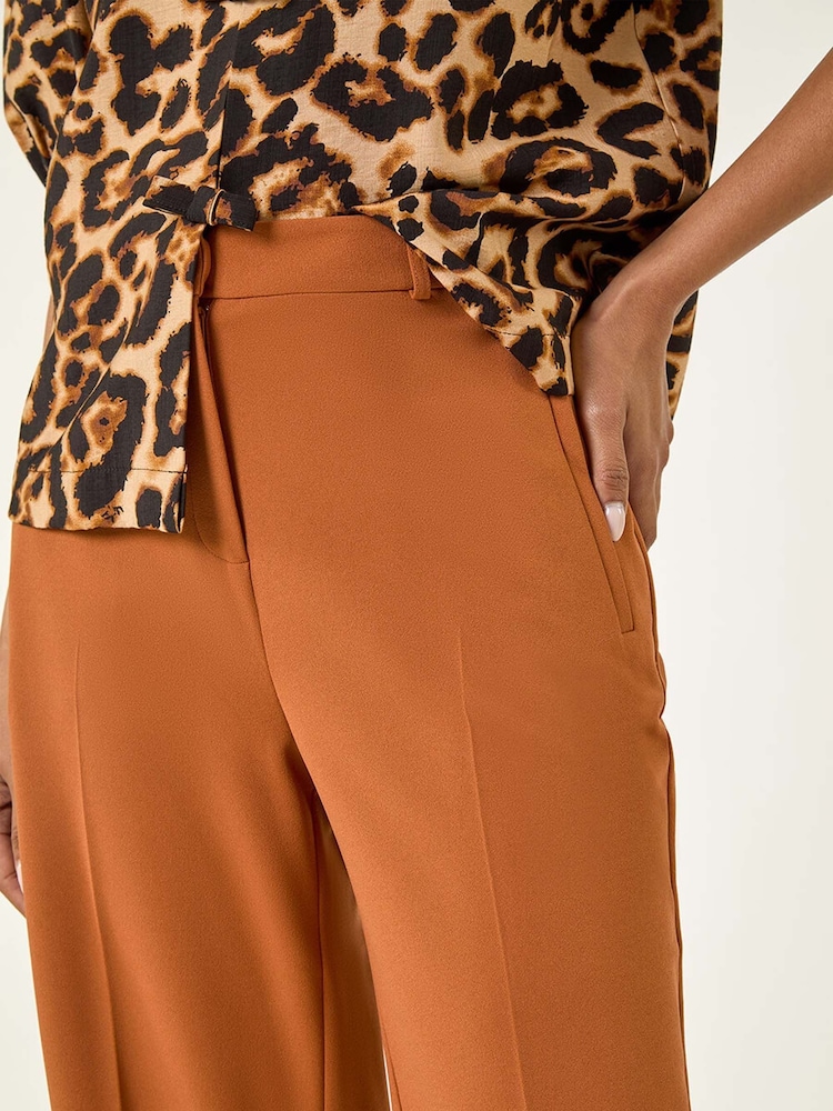 Roman Orange Wide Leg Premium Stretch Trousers - Image 5 of 5 Roman Orange Wide Leg Premium Stretch Trousers - Image 5 of 5
