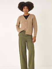 Roman Green Cotton Blend Wide Leg Stretch Jeans - Image 2 of 5