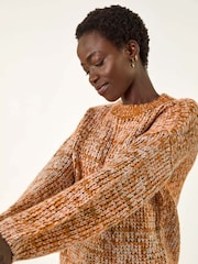 Roman Orange Metallic Ombre Knit Jumper - Image 4 of 5