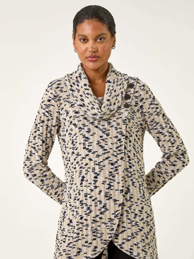 Roman Natural Chenille Cowl Neck Tunic Top - Image 1 of 5 Roman Natural Chenille Cowl Neck Tunic Top - Image 1 of 5